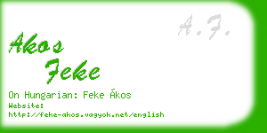 akos feke business card