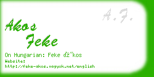 akos feke business card